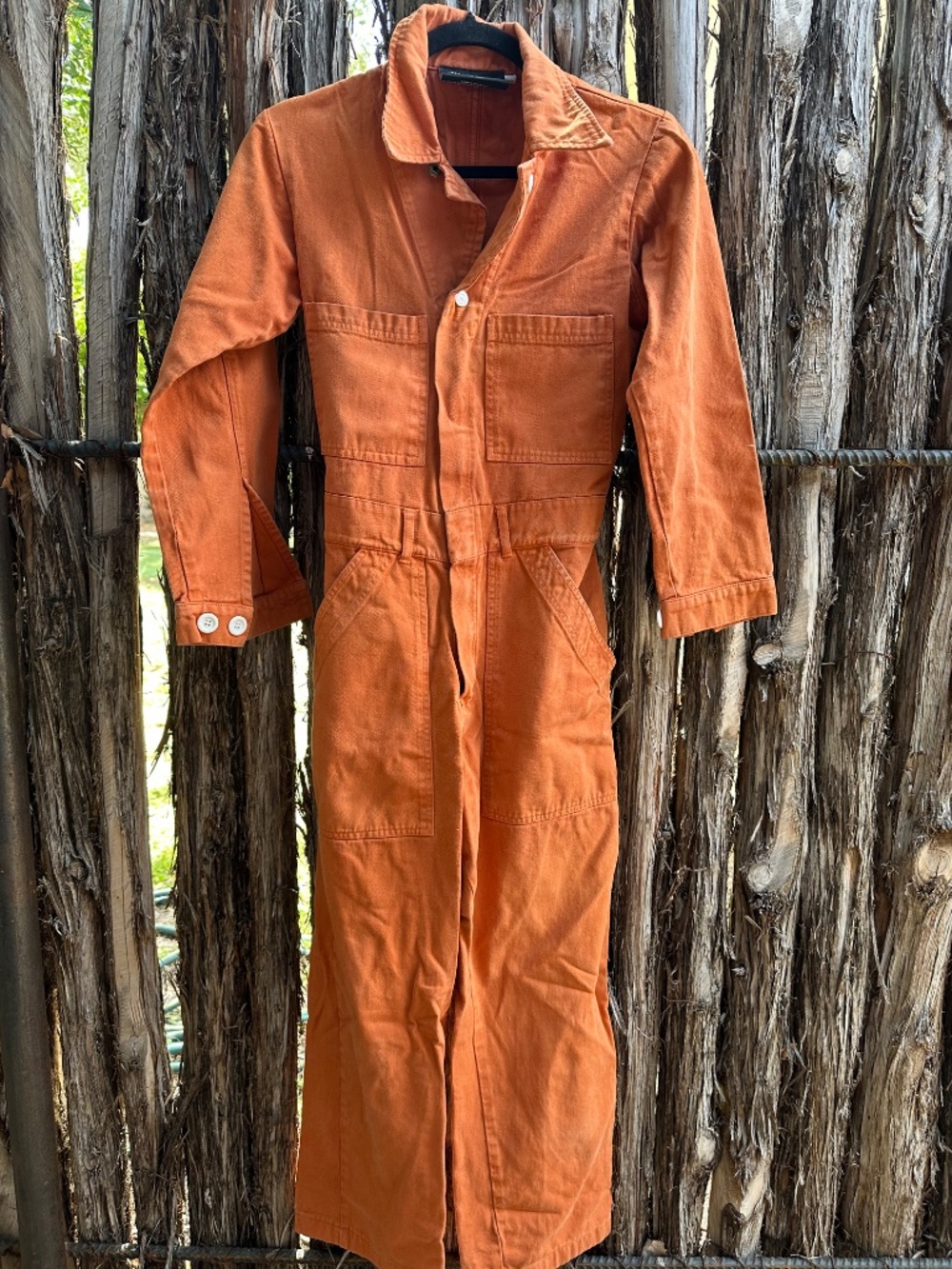 Big Bud Press Long Sleeved Orange Jumpsuit in XS - Picture 2 of 10
